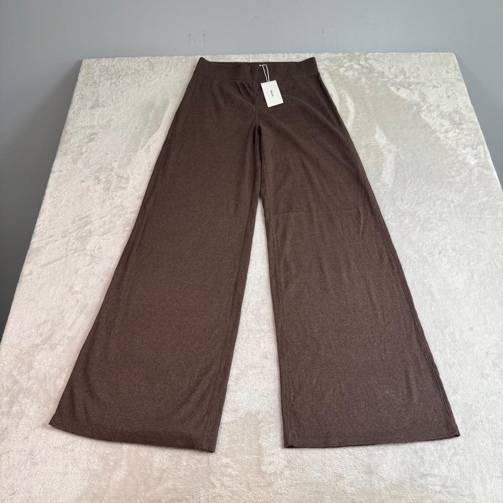 NWT $98 Buck Mason Womens Marled Chestnut Surplus Rib Weekend Pants M Brown